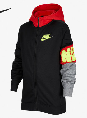 Nike/耐克正品 新款男大童加绒开襟连帽运动外套 CV9331-011