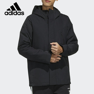 时尚 Adidas 男子冬季 EI4427 阿迪达斯正品 连帽保暖休闲运动棉服