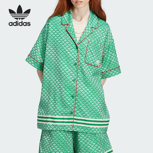 Adidas/阿迪达斯正品夏季三叶草宽松女子运动短袖IK7880