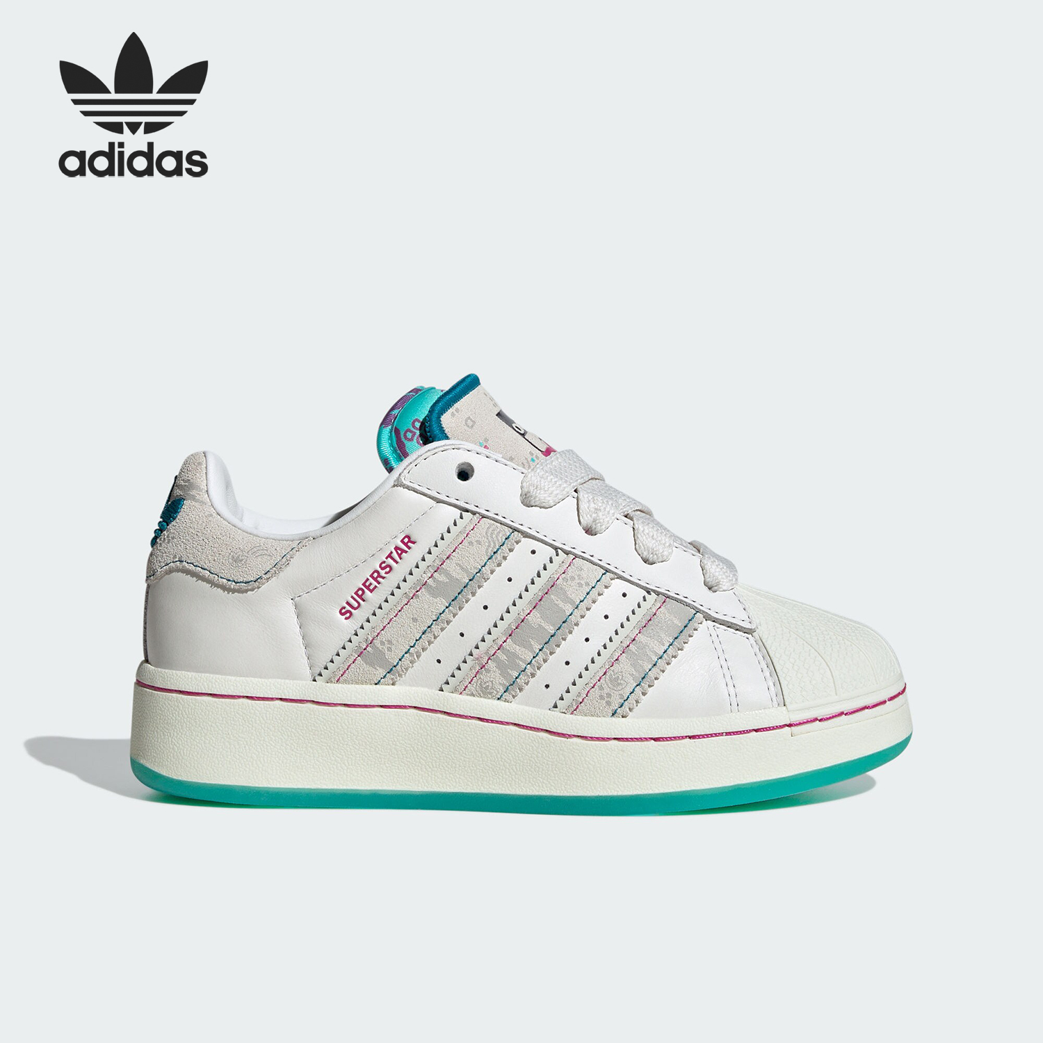 Adidas/阿迪达斯正品联名款儿童贝壳头厚底运动板鞋IF4224