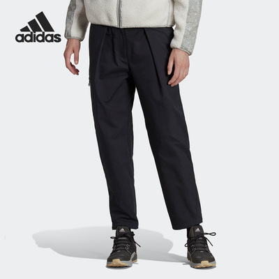 阿迪达斯女子字母印花宽松运动裤