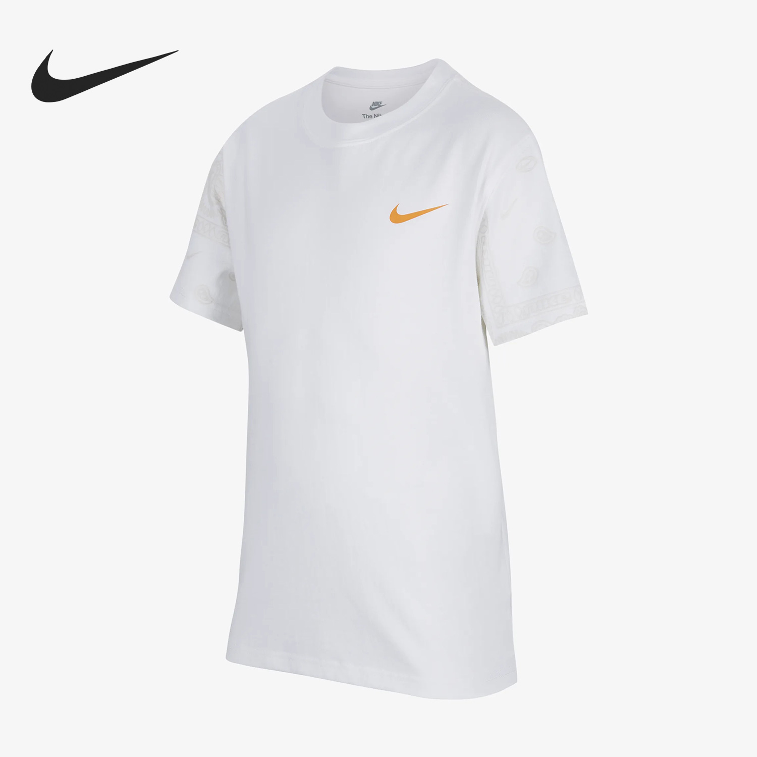 Nike/耐克正品Sportswear大童腰果花运动短袖T恤FJ7234-100