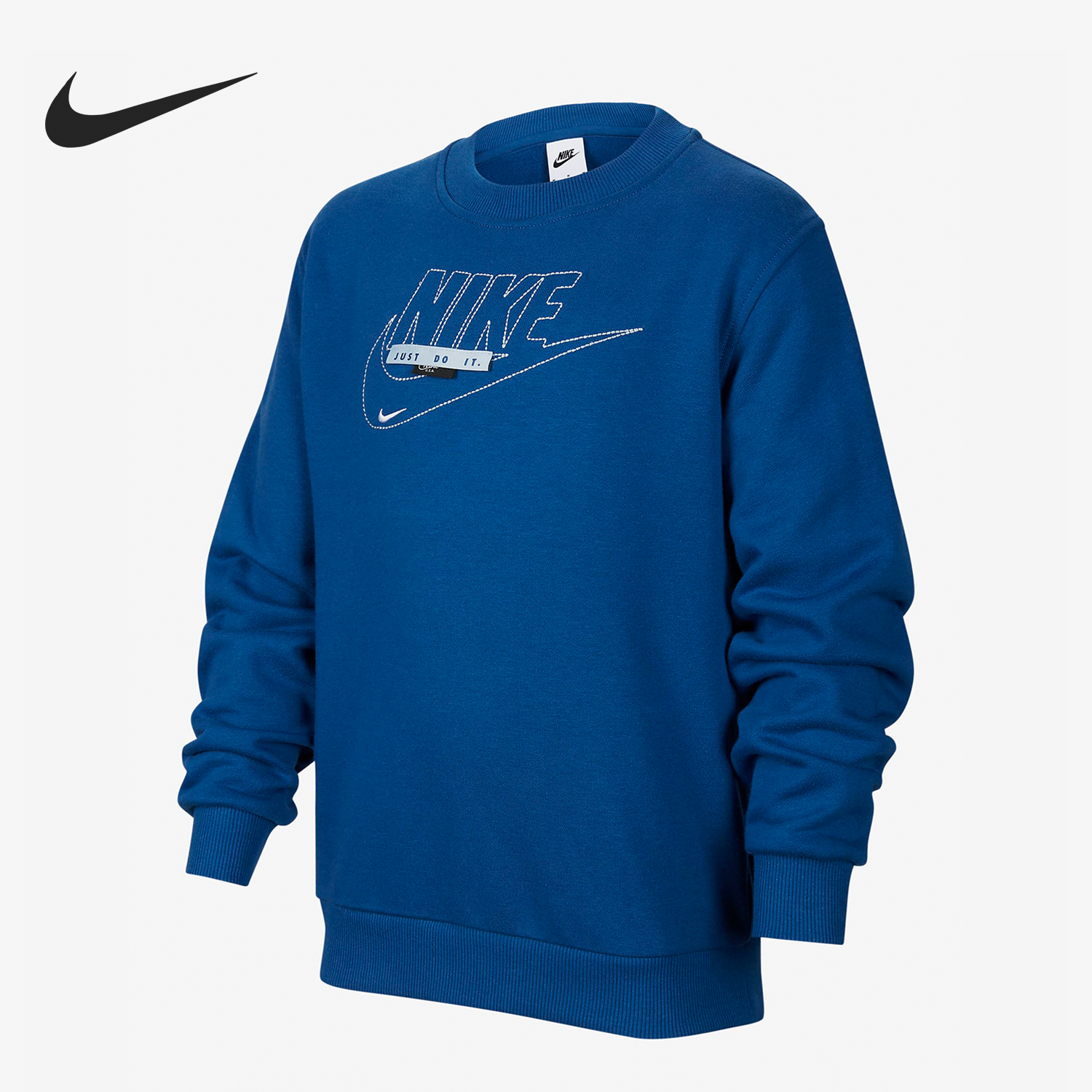 Nike/耐克正品春季新款大童圆领休闲运动长袖卫衣FN9095-476