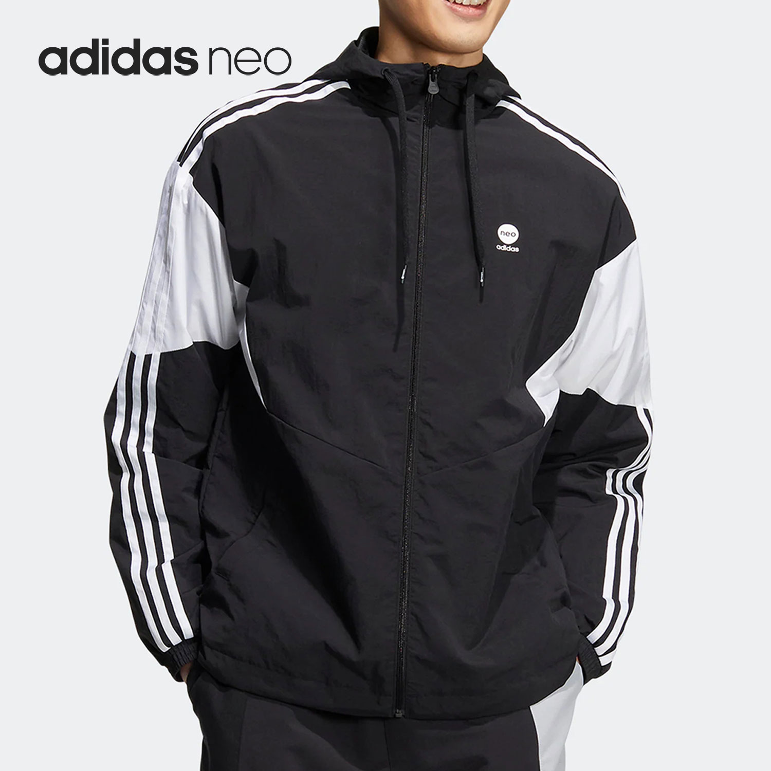 阿迪达斯正品男子运动连帽外套