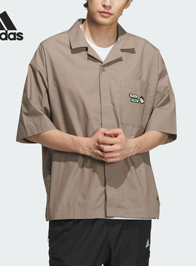 Adidas/阿迪达斯正品夏季男子运动休闲短袖衬衫IA8099