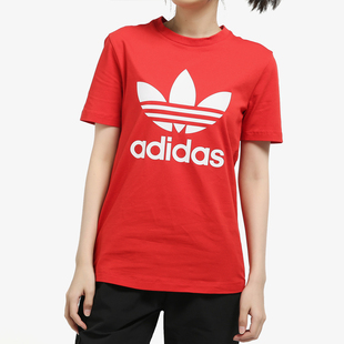 Adidas 三叶草夏女子TREFOIL TEE短袖 T恤ED7493 阿迪达斯正品