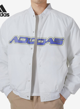 Adidas/阿迪达斯正品新款男子时尚字母休闲保暖棉服IK2411