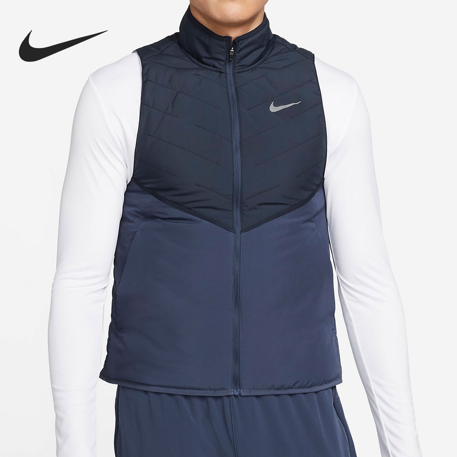 耐克男子跑步运动棉马甲