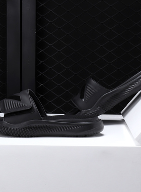 新款 Adidas/阿迪达斯正品夏季男子户外一字拖透气拖鞋B41720