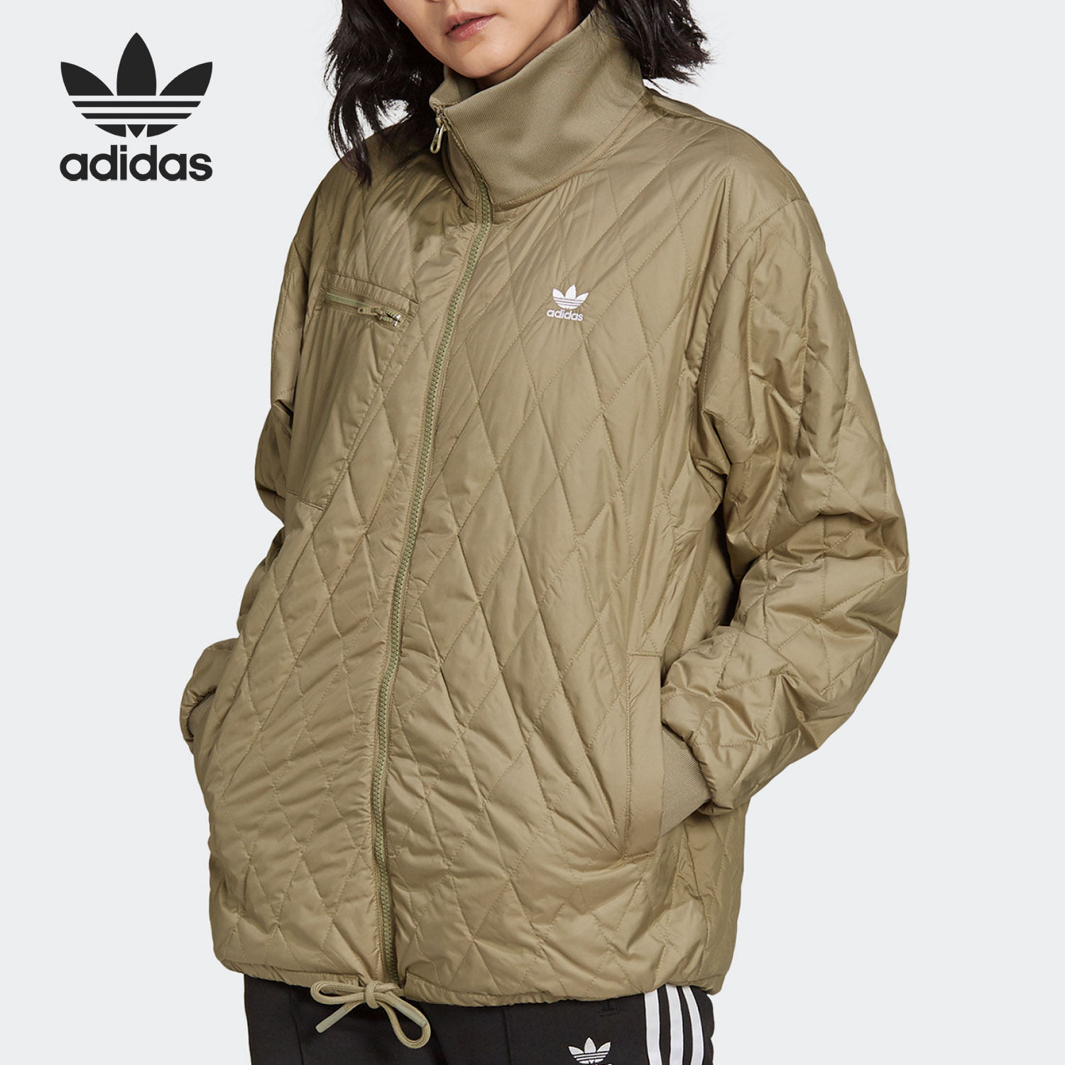 Adidas/阿迪达斯正品三叶草女子冬季复古保暖运动棉衣 H43919,运动服/休闲服装,运动棉衣,淘宝优惠券,粉丝福利购,淘宝优惠卷