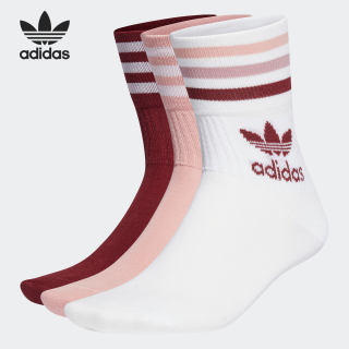 Adidas/阿迪达斯正品三叶草春季男女休闲袜三双装HC9553