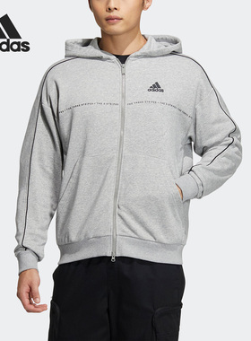Adidas/阿迪达斯正品春新款男女运动休闲连帽夹克IA9437