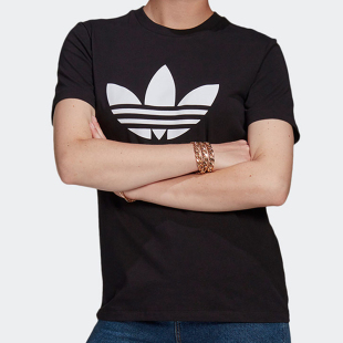 Adidas T恤衫 阿迪达斯正品 女子休闲运动短袖 GN2896 三叶草 新款