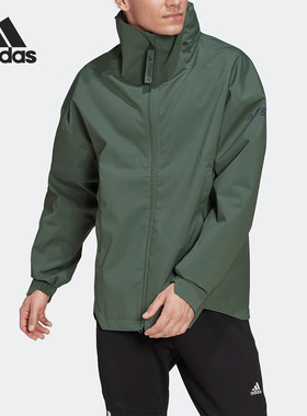 Adidas/阿迪达斯正品秋季新款男子户外运动连帽保暖冲锋衣 HG6028