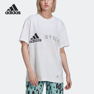 T恤衫 Adidas HB7401 TEE女子休闲圆领短袖 LOGO 阿迪达斯正品 aSMC