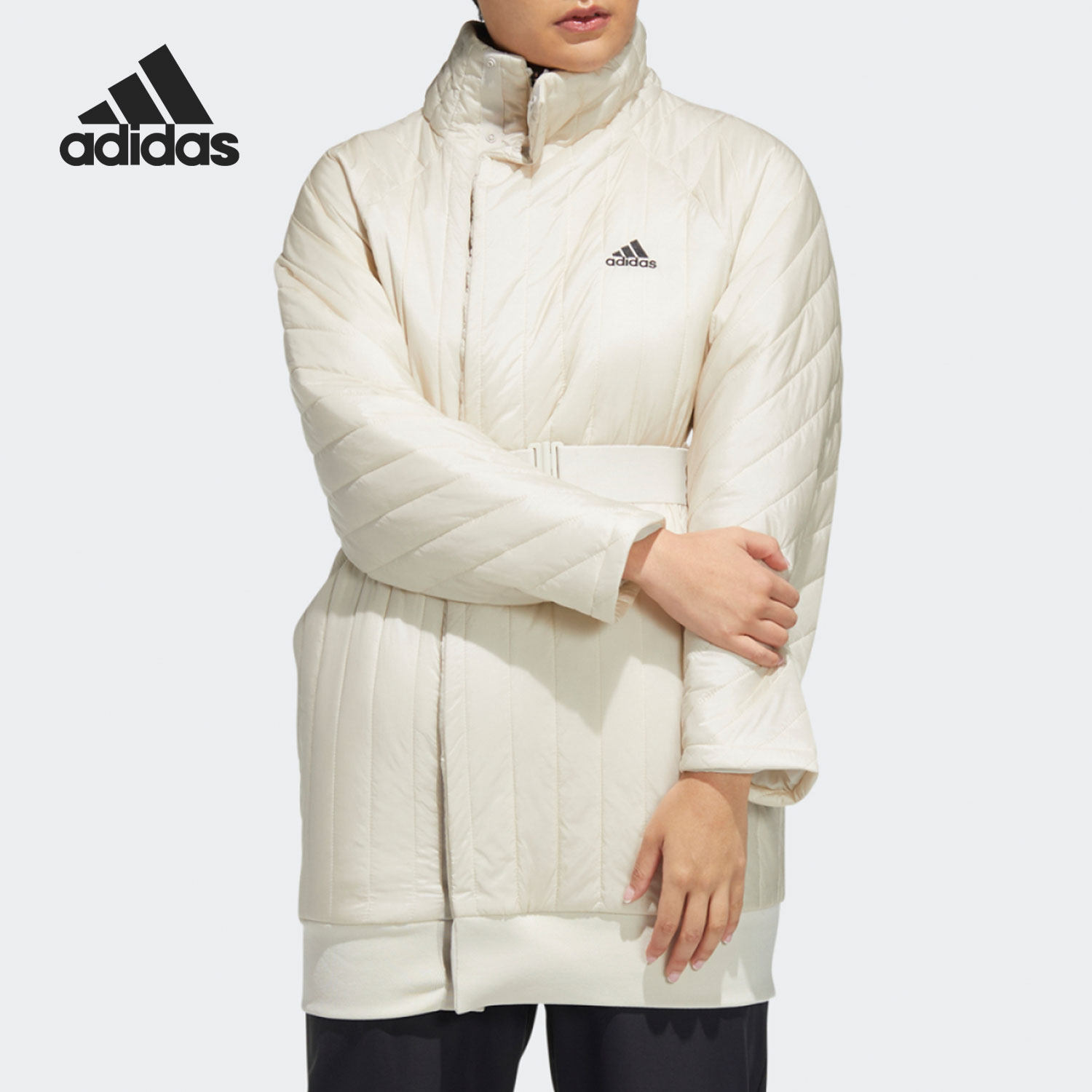 Adidas/阿迪达斯正品MET EXCITE女子运动收腰保暖外套HF0039