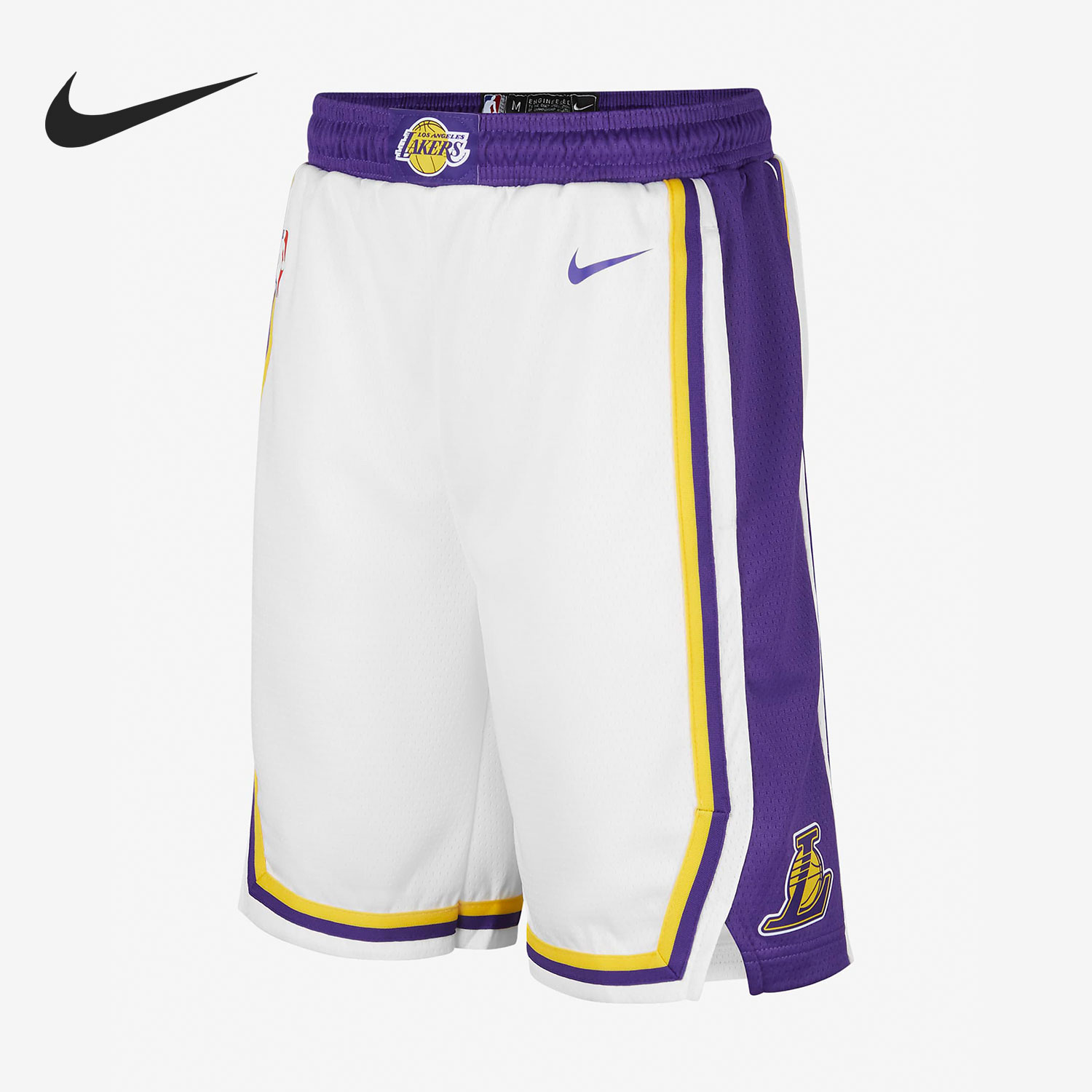 Nike/耐克正品洛杉矶湖人队LAKERS大童夏运动篮球短裤 DZ4175-100