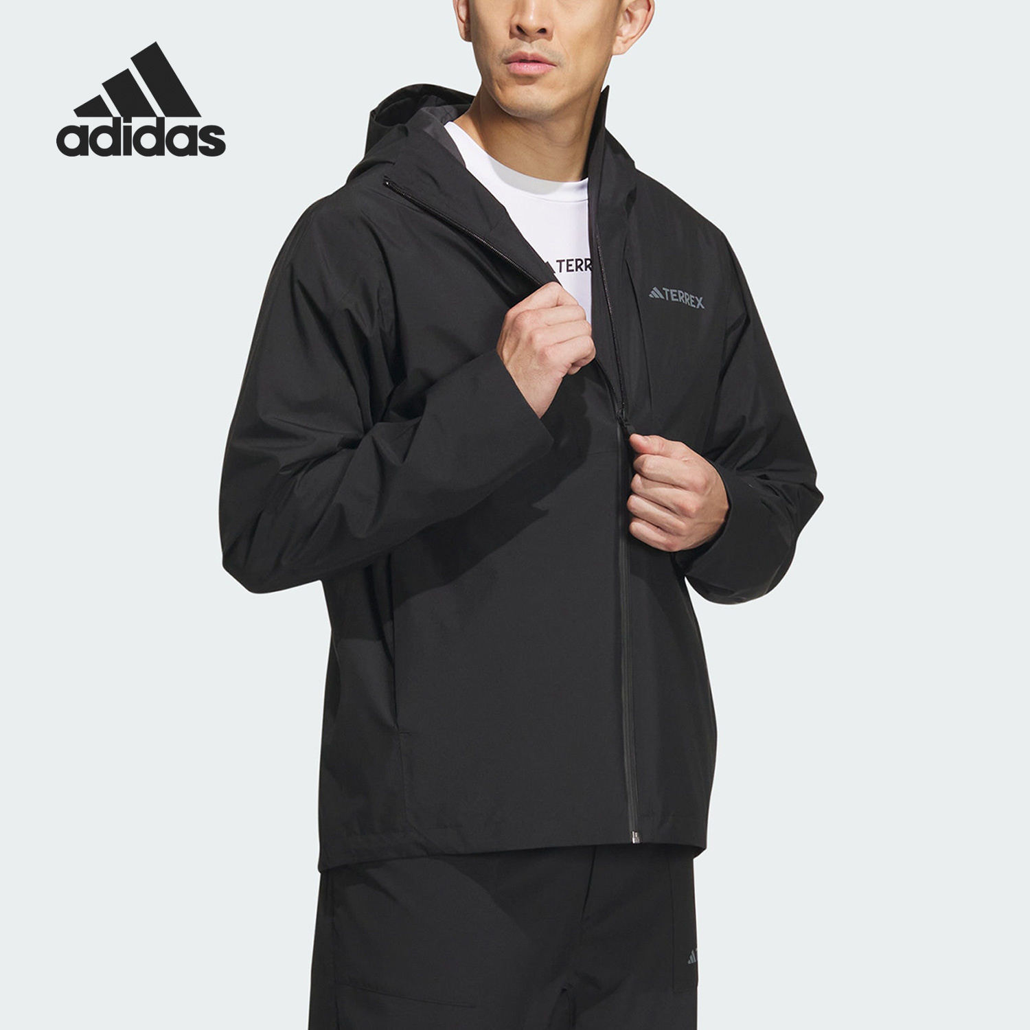 阿迪达斯正品男子运动冲锋衣