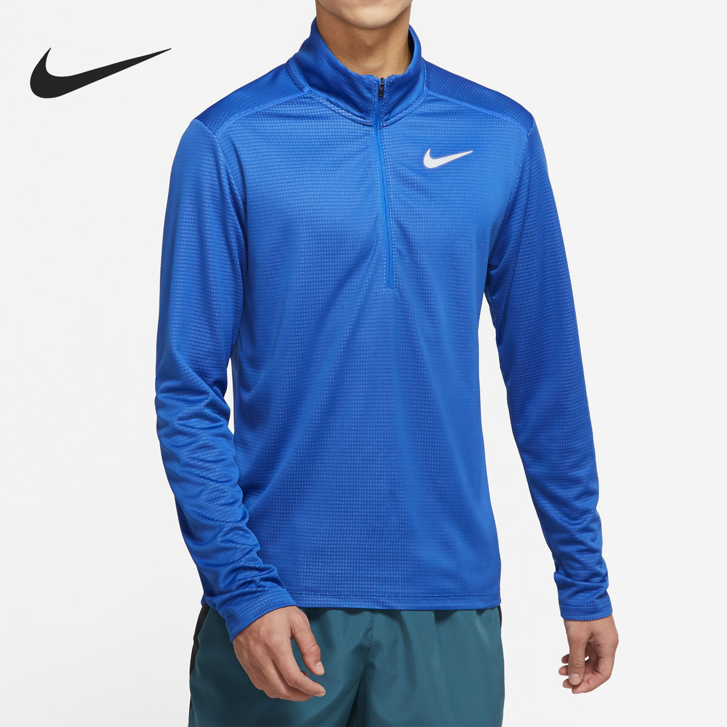 Nike/耐克正品冬季款立领半拉链男子运动休闲长袖T恤 BV4756-453