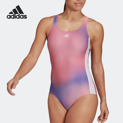 Adidas/阿迪达斯正品MELBO夏季女子新款游泳无袖连体泳衣 H54152