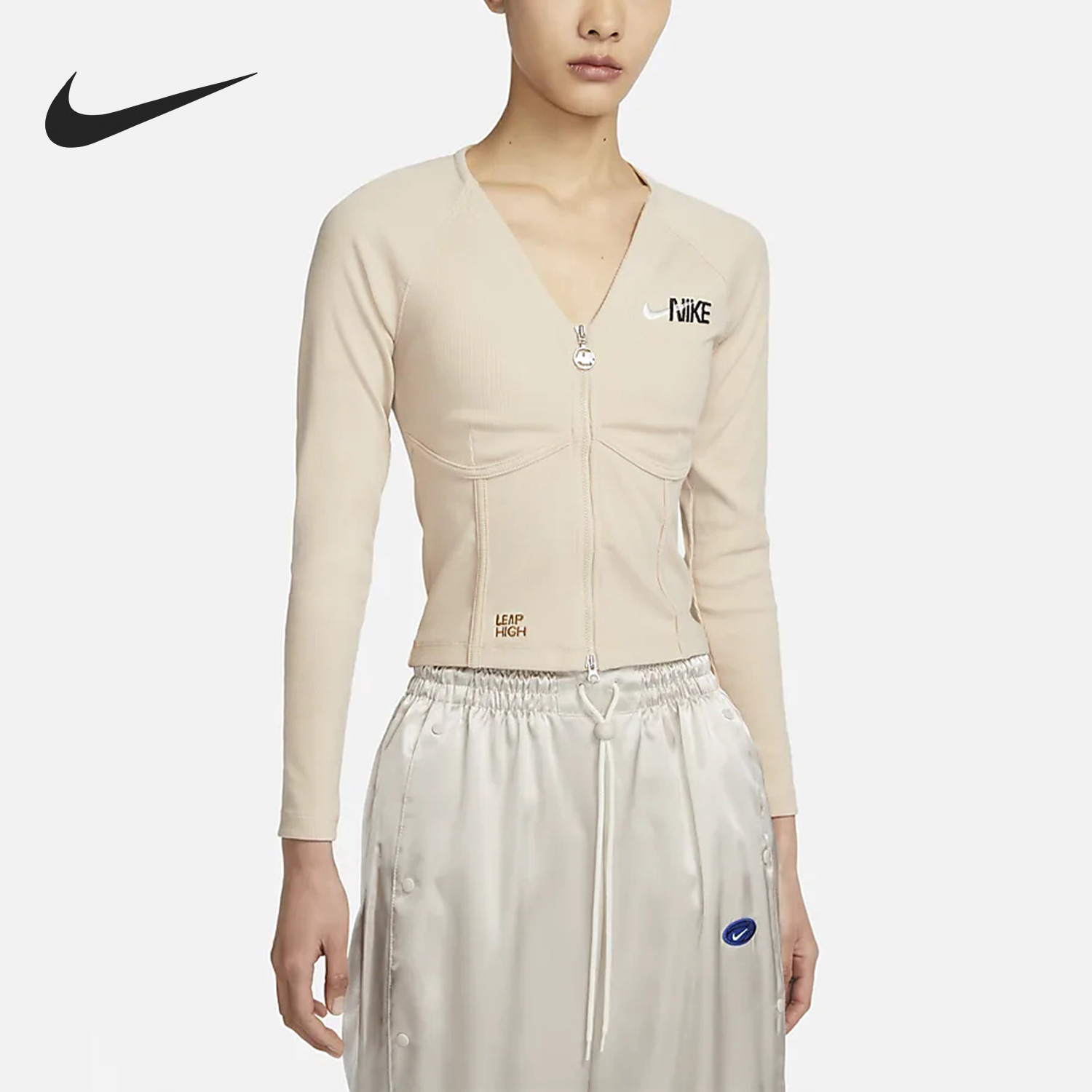 Nike/耐克正品新款女子休闲运动鱼骨开衫外套FD4797-126