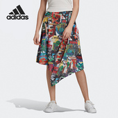 新款 秋季 女子印花运动休闲半身裙FU3766 阿迪达斯正品 Adidas