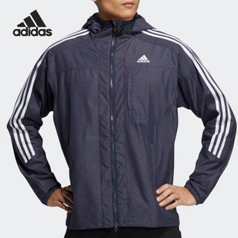Adidas/阿迪达斯正品秋新款男子防风连帽运动休闲夹克外套 HM2721