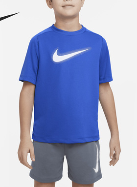 Nike/耐克正品DRI-FIT大童印花训练透气短袖T恤DX5386-480