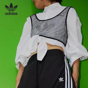 Adidas 透气休闲抹胸背心IW6206 三叶草女子时尚 阿迪达斯正品