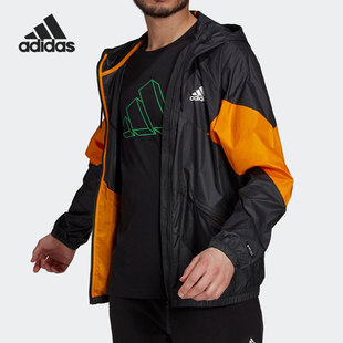 夹克上衣 Adidas 阿迪达斯正品 运动休闲梭织外套男子连帽衫 GT6561