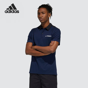 GN7610 Adidas 阿迪达斯正品 夏季 TERREX男子户外翻领Polo衫