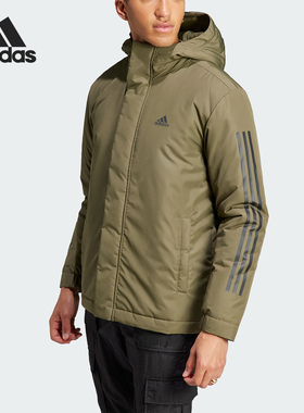 Adidas/阿迪达斯正品新款男子运动休闲保暖连帽棉服IP2535