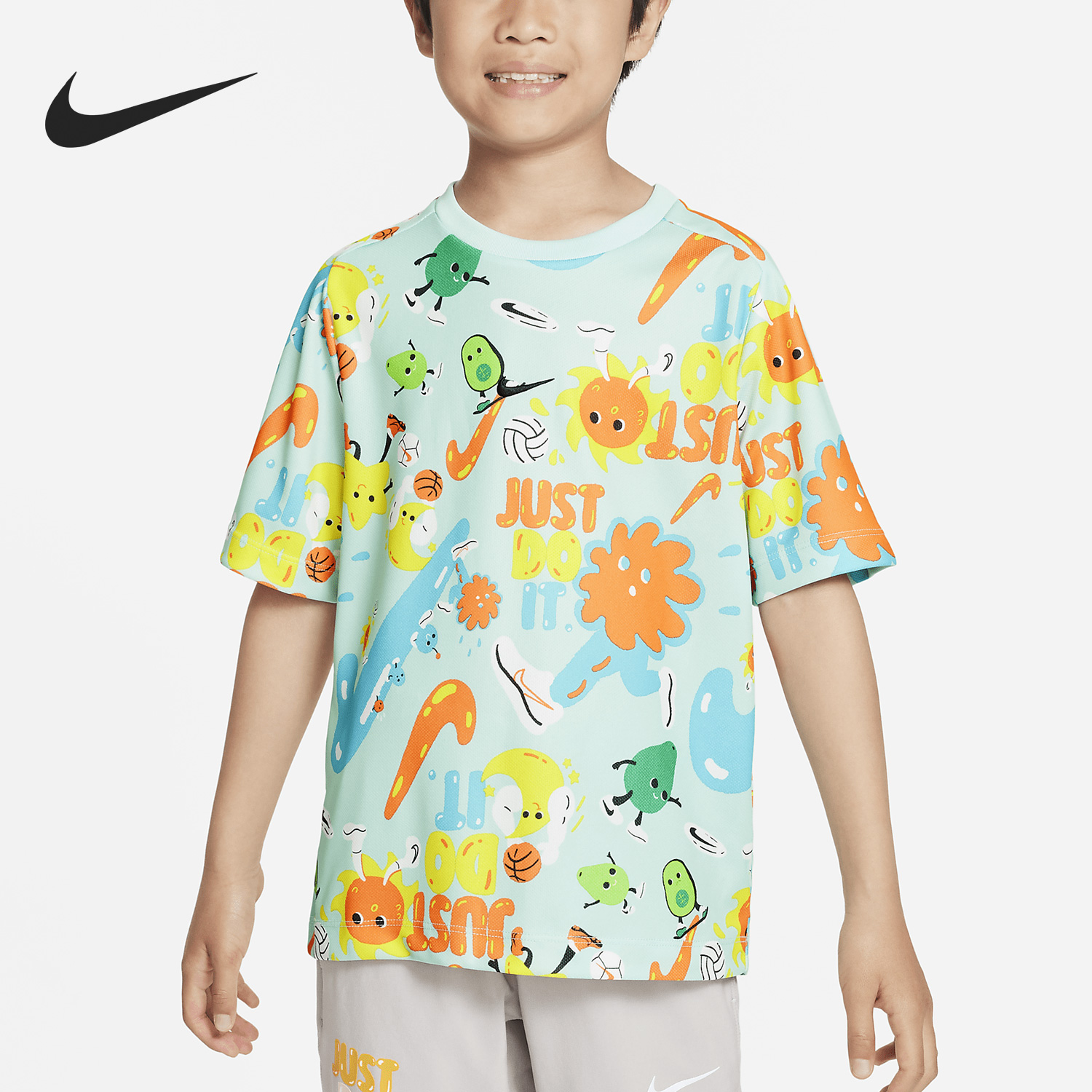 Nike/耐克正品新款大童印花时尚透气短袖T恤FQ0705-346