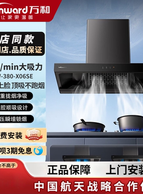 万和吸油烟机CXW-380-X06SE 平板欧式西式T型机18立方大风量净吸