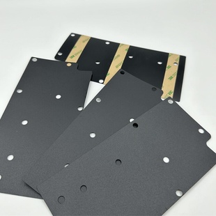 PVC绝缘片阻燃耐高温麦拉片黑色PC背胶遮光胶片透明PET绝缘垫片