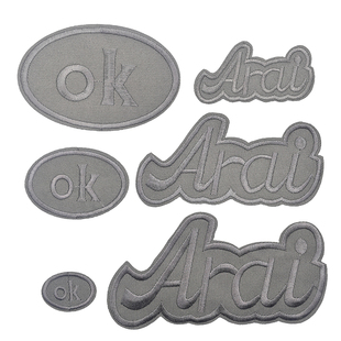 灰色补丁贴学生校服修补破洞熨烫字母布贴衣服裤子装饰绣花布标贴