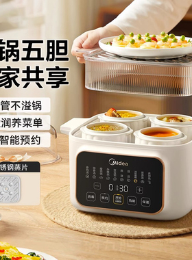 美的电炖盅隔水炖家用陶瓷煲汤炖汤锅炖神器养生官方正品DZC2501