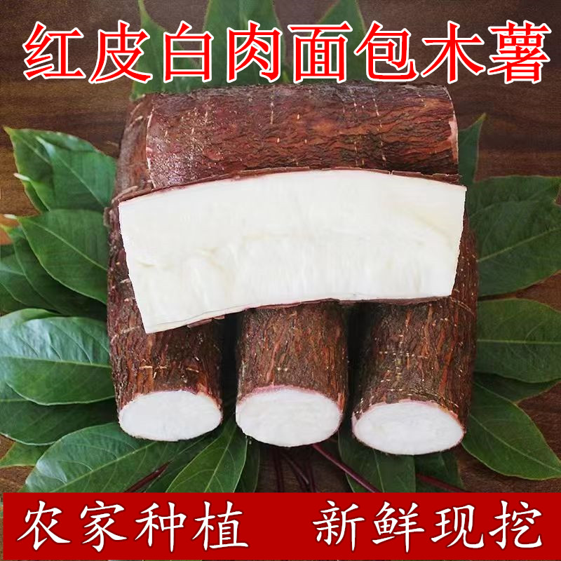 广西新鲜现挖红皮白肉面包木薯粗粮2/5/10斤木薯粉香番薯