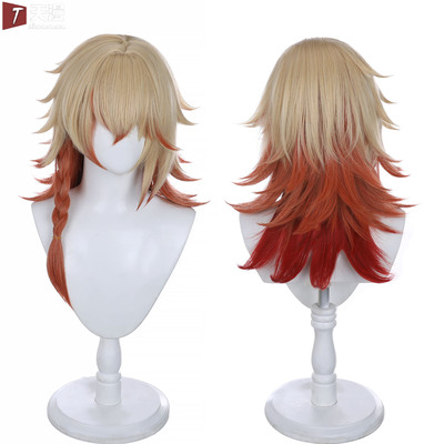 天漫 星穹铁道 万敌cos假发 拼色渐变造型 头皮顶麻花辫