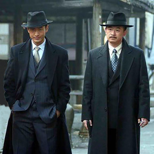 上海滩许文强同款过膝长款毛呢风衣外套秋冬加厚肌肉型男呢料大衣