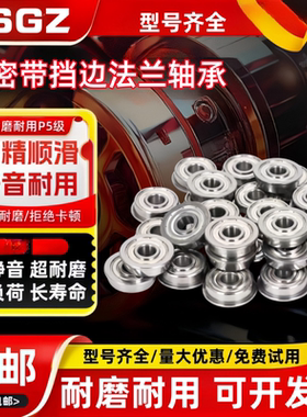 RSGZ微型带挡边法兰小轴承F内径2MF 3 4 5 6 7 8 9 10 11 12 14mm