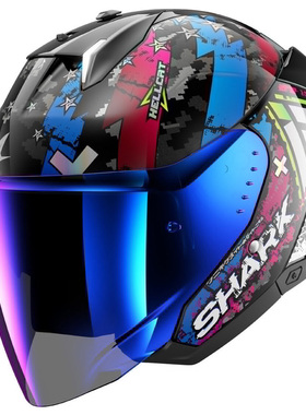 法国Shark鲨鱼Skwal i3半盔LED灯休闲通勤户外骑行半盔