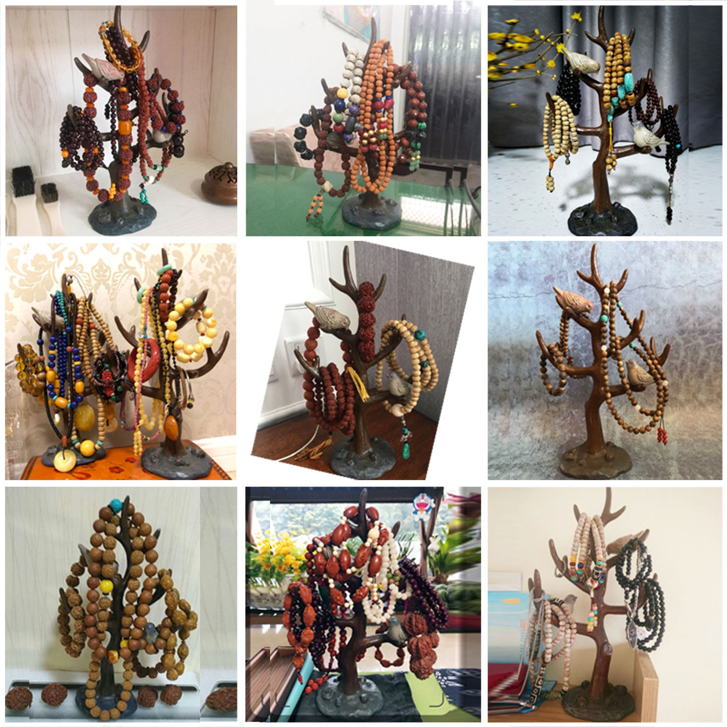 北欧风佛珠手串家用吊坠展示架子