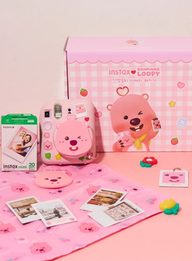 韩国正品代购loopy富士拍立得联名相机可爱露比送相纸礼物