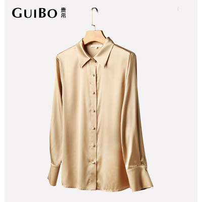 重磅真丝衬衫女休闲宽松衬衣