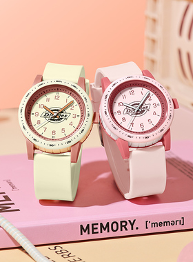 Dickies手表女2026新款马卡龙学生初高中考试专用简约石英表CL598