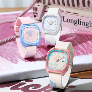 Dickies手表女款 可爱女生初高中多巴胺小方表642 学生简约2025新款