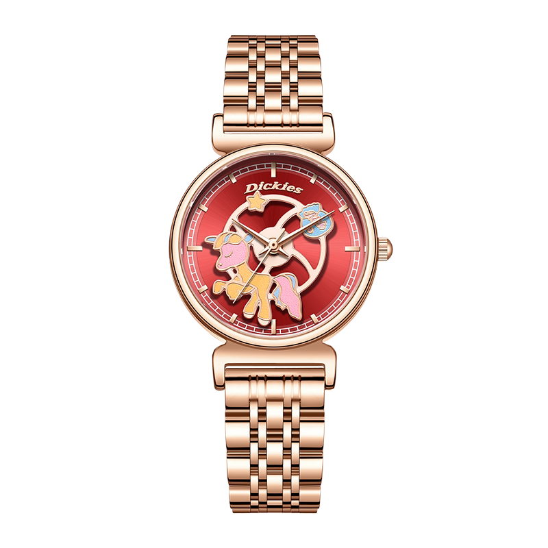 Dickies手表女款女生2026本命年马年旋转木马生日礼物女士