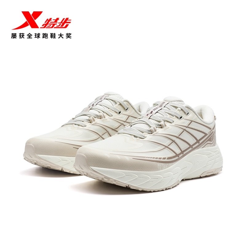 特步昆吾3.LITE丨跑鞋女鞋夏季革面防泼水网面跑步鞋976418110054