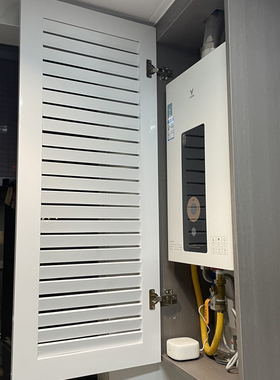 厨房燃气表柜门透气百叶窗橱柜门通风格栅百叶透气实木热水器柜门